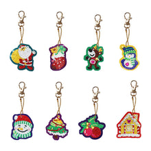 Load image into Gallery viewer, 8pcs Christmas DIY Keychain