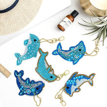 Load image into Gallery viewer, 5pcs Dolphin DIY Keychain