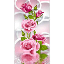 Load image into Gallery viewer, Pink Flower - Full Drill Diamond Painting - 30x50cm