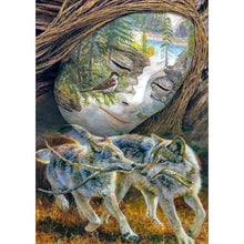 Load image into Gallery viewer, Wolf Human Face - Full Drill Diamond Painting