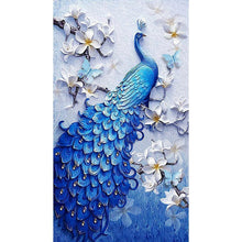 Load image into Gallery viewer, Blue Peacock - Full Drill Diamond Painting - 60x80cm