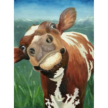 Load image into Gallery viewer, Funny Cow - Full Drill Diamond Painting
