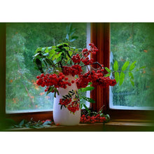 Load image into Gallery viewer, Red FlowersWall - Full Drill Diamond Painting