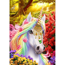 Load image into Gallery viewer, Flower Unicorn - Full Drill Diamond Painting