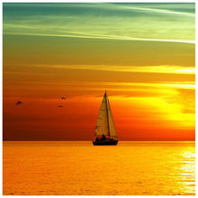 Load image into Gallery viewer, Sea Sunset Ship - Full Drill Diamond Painting