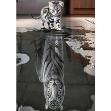 Load image into Gallery viewer, Cat and Tiger - Full Drill Diamond Painting
