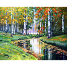 Load image into Gallery viewer, River and Trees - Full Drill Diamond Painting