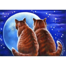 Load image into Gallery viewer, Cats and Moon - Full Drill Diamond Painting