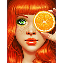 Load image into Gallery viewer, Orange Girl - Full Drill Diamond Painting