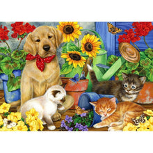 Load image into Gallery viewer, Cat and Dog - Full Drill Diamond Painting