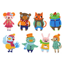 Load image into Gallery viewer, 8pcs-Animal-Diamond Painting Free Stickers