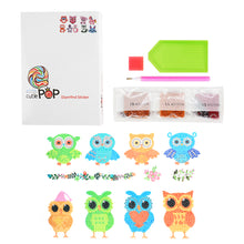 Load image into Gallery viewer, 8pcs-Owl-Diamond Painting Free Stickers