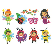 Load image into Gallery viewer, 8pcs-Animal Kids-Diamond Painting Free Stickers