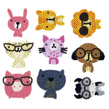Load image into Gallery viewer, 9pcs-Animal-Diamond Painting Free Stickers