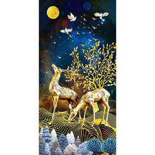 Load image into Gallery viewer, Gold Deer - Full Drill Diamond Painting - 45x85cm