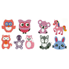 Load image into Gallery viewer, 9pcs-Animal-Diamond Painting Free Stickers