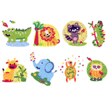 Load image into Gallery viewer, 8pcs-Animal-Diamond Painting Free Stickers