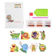 Load image into Gallery viewer, 8pcs-Animal-Diamond Painting Free Stickers