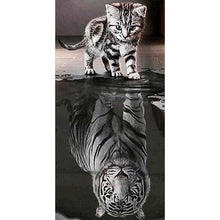 Load image into Gallery viewer, Cat and Tiger - Full Drill Diamond Painting - 45x85cm