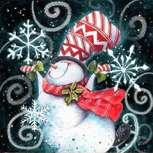 Load image into Gallery viewer, Christmas Snowman - Full Drill Diamond Painting