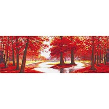 Load image into Gallery viewer, Red Tree - Full Drill Diamond Painting - 80x30cm