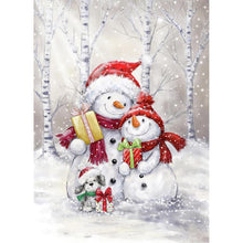 Load image into Gallery viewer, Snowman - Full Drill Diamond Painting