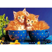 Load image into Gallery viewer, Cup Cat - Full Drill Diamond Painting