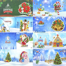 Load image into Gallery viewer, 8pcs/Set-Christmas-Diamond Greeting Cards