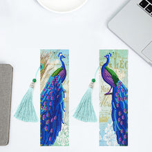 Load image into Gallery viewer, 2pcs Peacock-DIY Diamond Painting Bookmark