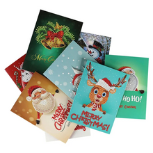 Load image into Gallery viewer, 8pcs/set Christmas Greeting Cards Diamond Painting