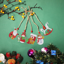 Load image into Gallery viewer, 5pcs/set Double Sided Christmas DIY Diamond Painting  Hanging Pendant Trees Decoration
