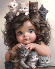 Load image into Gallery viewer, Life of Pets Girl-Full Round/Square Diamond Painting-30x40cm/40x50cm/50x70cm