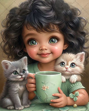 Load image into Gallery viewer, Life of Pets Girl-Full Round/Square Diamond Painting-30x40cm/40x50cm/50x70cm