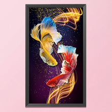 Load image into Gallery viewer, Koi Carp-11CT Stamped 3 Strands Cross Stitch-78x150cm