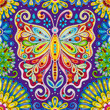 Load image into Gallery viewer, Butterfly-Partial Special Luminous Diamond Painting-30x30cm