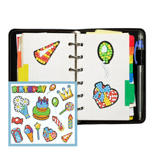 Load image into Gallery viewer, 14pcs-Birthday Cake-Diamond Painting Free Stickers