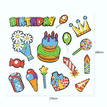 Load image into Gallery viewer, 14pcs-Birthday Cake-Diamond Painting Free Stickers