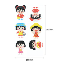 Load image into Gallery viewer, 6pcs-Girl-Diamond Painting Free Stickers