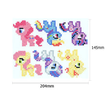 Load image into Gallery viewer, 6pcs-Cartoon Horse-Diamond Painting Free Stickers