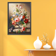 Load image into Gallery viewer, Wine Glass Rose-11CT Stamped 3 Strands Cross Stitch-52x63cm