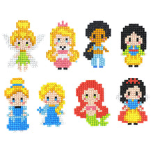 Load image into Gallery viewer, 8pcs-Disney Princess-Diamond Painting Free Stickers