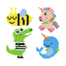 Load image into Gallery viewer, 4pcs-Animal-Diamond Painting Free Stickers