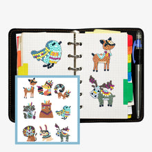 Load image into Gallery viewer, 9pcs-Animal-Diamond Painting Free Stickers