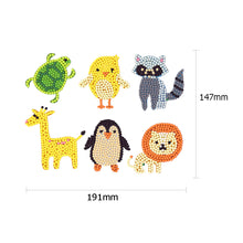 Load image into Gallery viewer, 6pcs-Animal-Diamond Painting Free Stickers