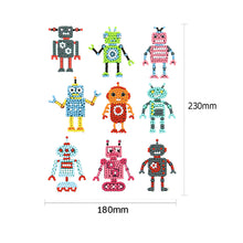 Load image into Gallery viewer, 9pcs-Hyperactive Robot-Diamond Painting Free Stickers