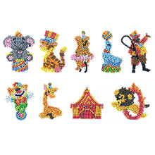 Load image into Gallery viewer, 9pcs-Animal-Diamond Painting Free Stickers