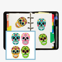 Load image into Gallery viewer, 4pcs-Four Color Skull-Diamond Painting Free Stickers