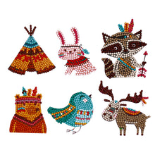 Load image into Gallery viewer, 6pcs-Animal-Diamond Painting Free Stickers