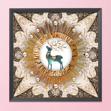 Load image into Gallery viewer, Fortune Deer-11CT Stamped 3 Strands Cross Stitch-45x45cm