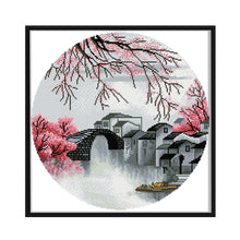 Load image into Gallery viewer, Jiangnan Water Town-11CT Stamped 3 Strands Cross Stitch-50x50cm